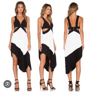Lover and Friends cut out pleated dress